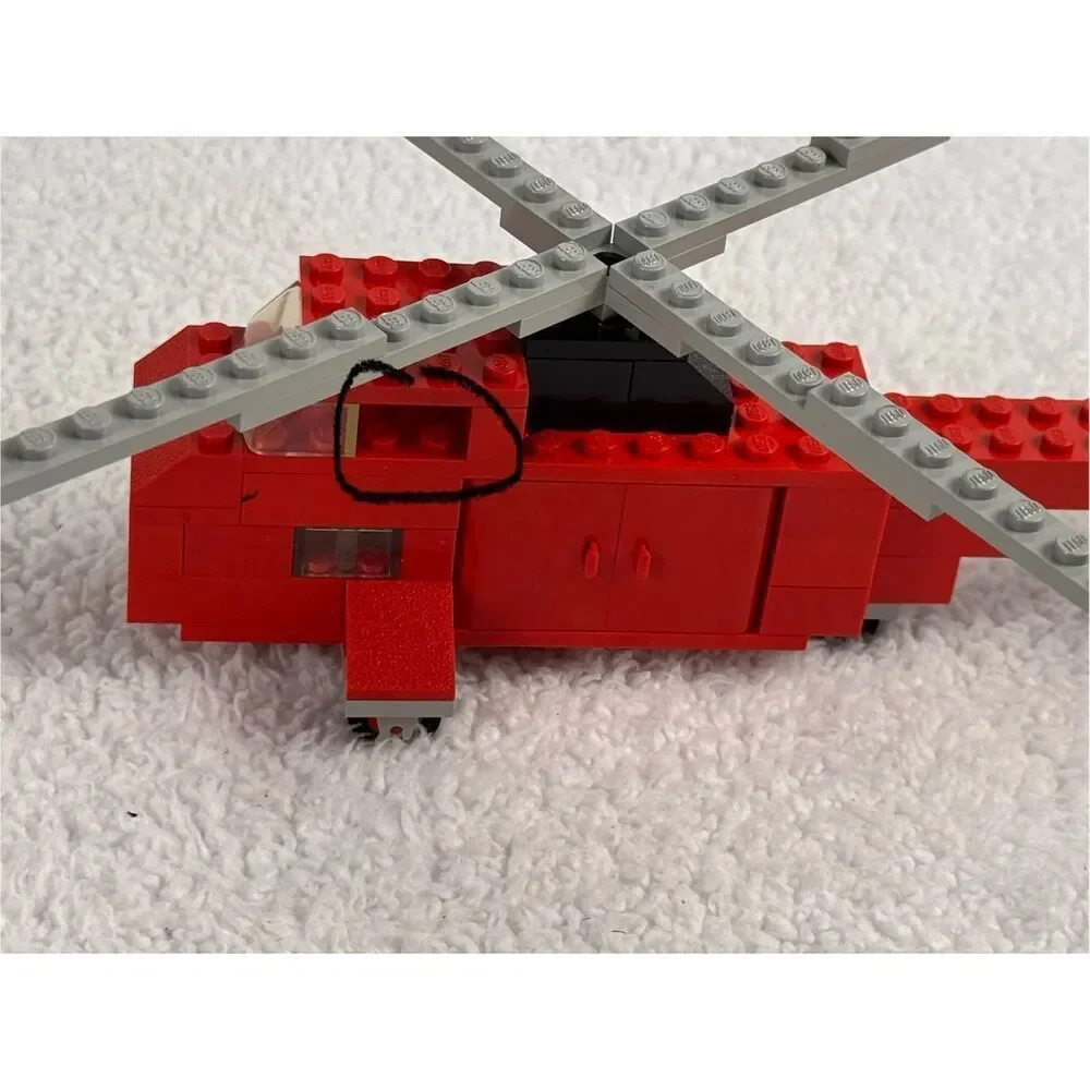 Vintage Lego 480 Rescue Helicopter Fire Town Classic Legoland - Missing 1 Piece